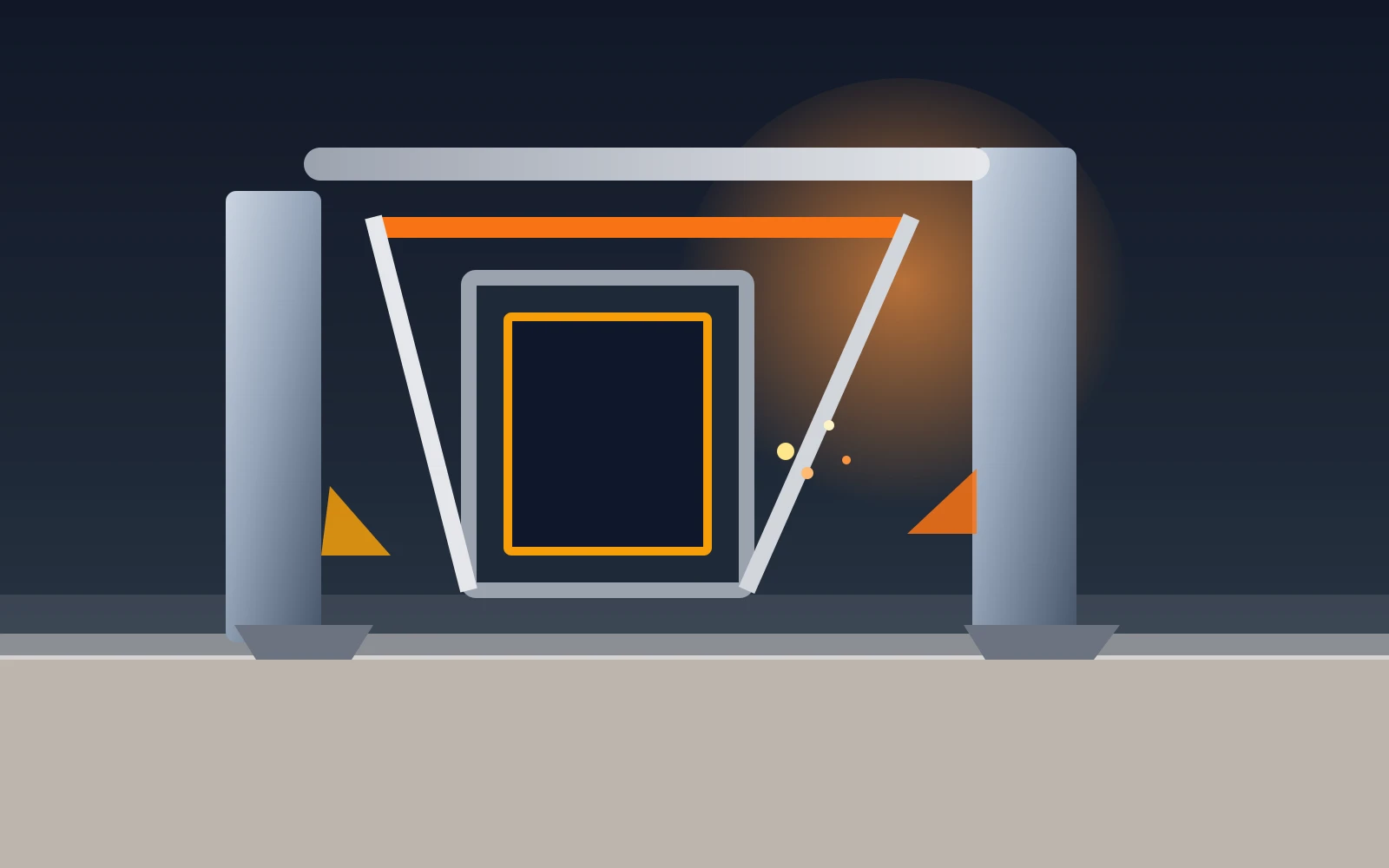 Estructura metálica de soporte para puerta pesada en Valencia