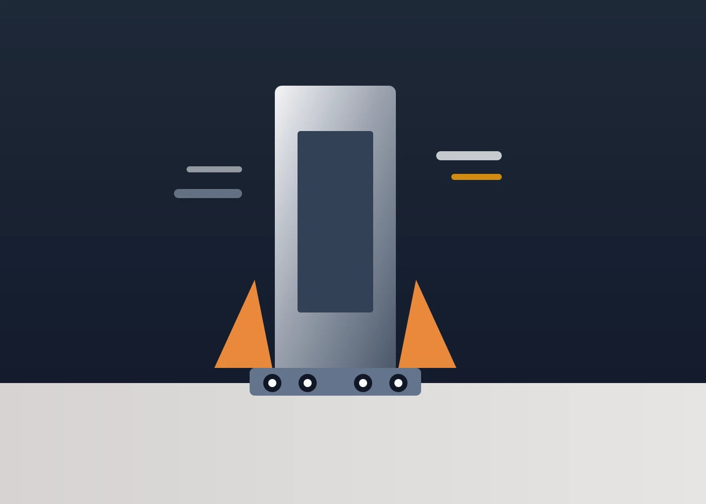 Poste de acero con placa base y cartelas para puerta metálica